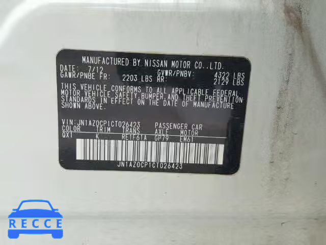 2012 NISSAN LEAF SV/SL JN1AZ0CP1CT026423 зображення 8