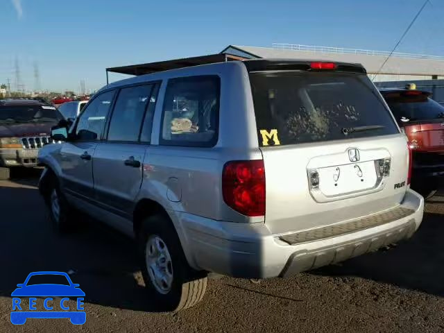 2005 HONDA PILOT LX 2HKYF18105H502795 image 2