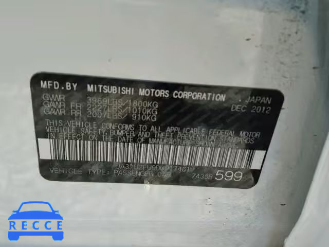 2013 MITSUBISHI LANCER ES/ JA32U2FU9DU017461 image 9