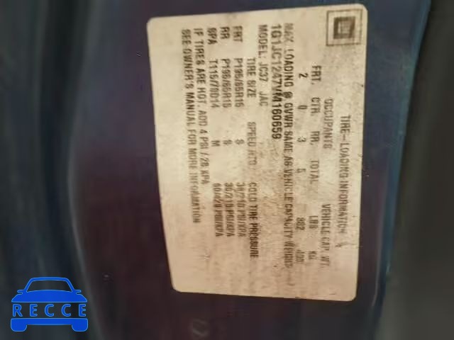 1997 CHEVROLET CAVALIER/R 1G1JC1247VM160659 image 8