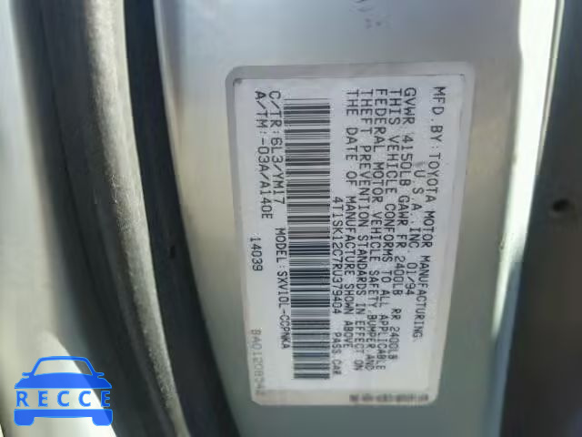 1994 TOYOTA CAMRY LE 4T1SK12C7RU379404 image 8