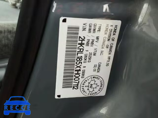 2001 HONDA ODYSSEY LX 2HKRL185X1H007112 image 9