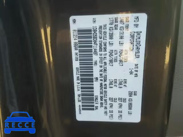 2004 DODGE DURANGO LI 1D8HD58D04F114497 image 9