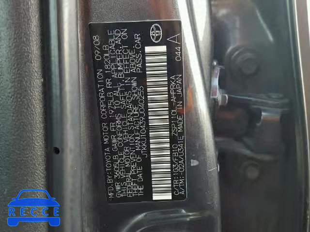 2009 TOYOTA SCION XD JTKKU10439J040255 Bild 9