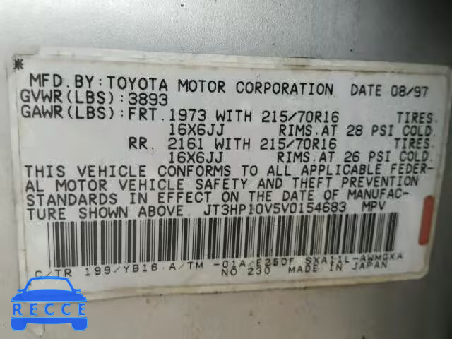 1997 TOYOTA RAV4 JT3HP10V5V0154683 image 9