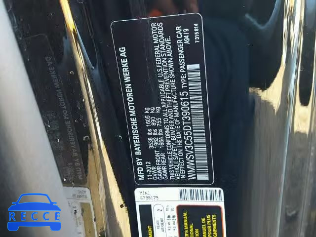 2013 MINI COOPER S WMWSV3C55DT390615 image 8