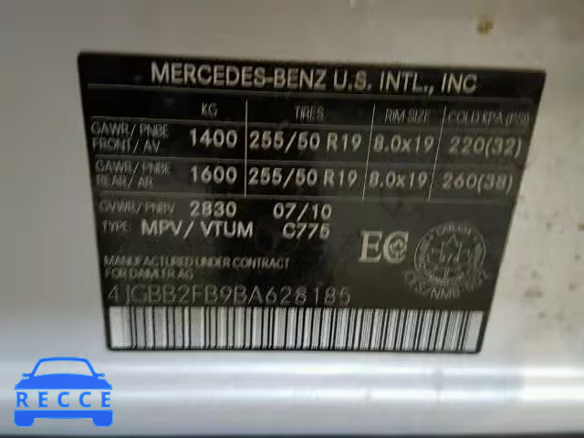 2011 MERCEDES-BENZ ML 350 BLU 4JGBB2FB9BA628185 image 9