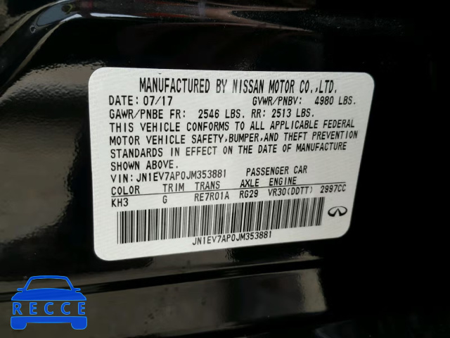 2018 INFINITI Q50 LUXE JN1EV7AP0JM353881 image 9