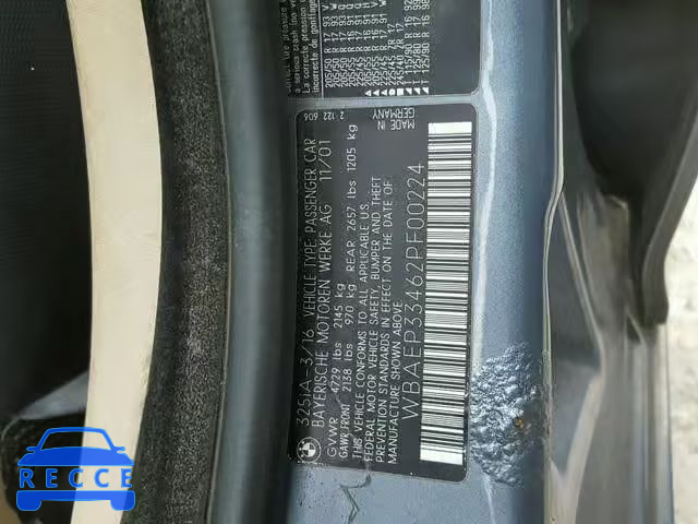 2002 BMW 325 XIT WBAEP33462PF00224 image 9