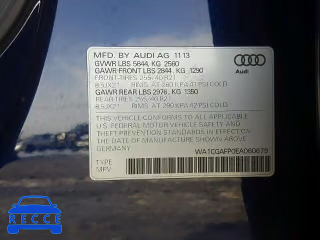 2014 AUDI SQ5 PREMIU WA1CGAFP0EA060679 image 9