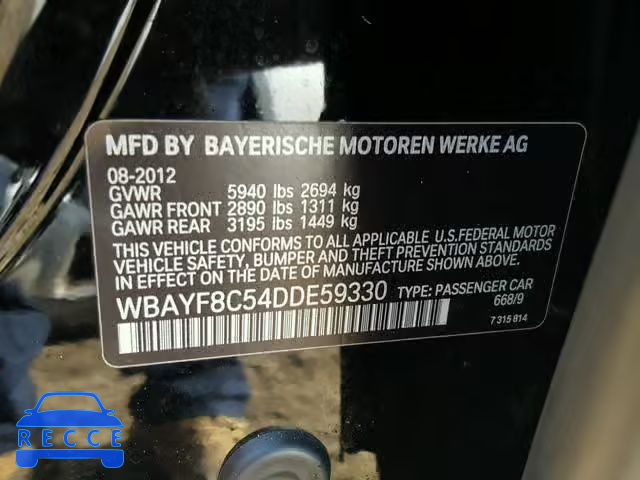 2013 BMW 750LI XDRI WBAYF8C54DDE59330 image 9