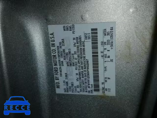 2006 MAZDA B2300 4F4YR12D66PM02997 image 9