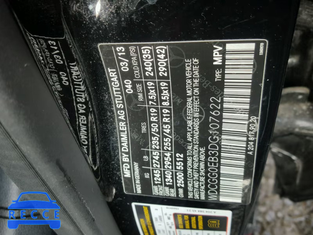 2013 MERCEDES-BENZ GLK 250 BL WDCGG0EB3DG107622 зображення 9