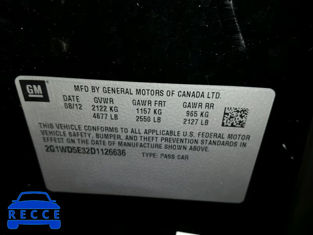 2013 CHEVROLET IMPALA POL 2G1WD5E32D1126636 image 9