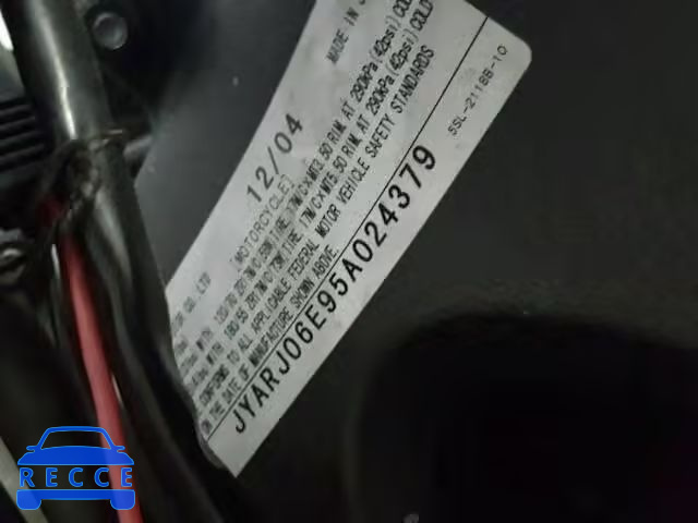 2005 YAMAHA YZFR6 L JYARJ06E95A024379 image 9