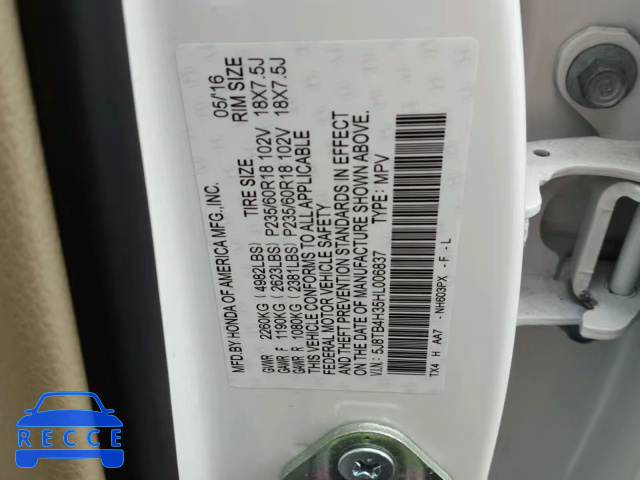 2017 ACURA RDX BASE 5J8TB4H35HL006837 image 9