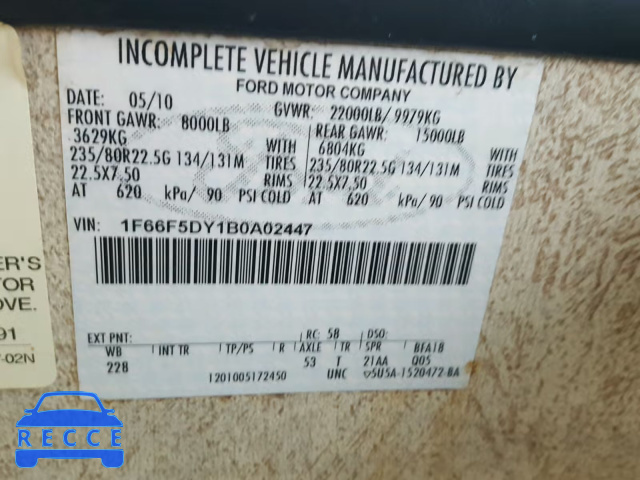 2011 FORD F53 1F66F5DY1B0A02447 Bild 9