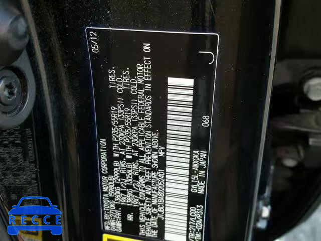 2013 LEXUS RX 450 JTJBC1BA8D2052401 image 9
