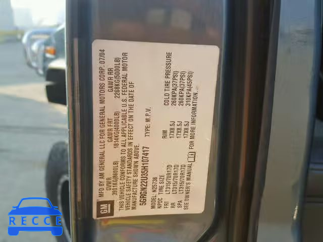 2005 HUMMER H2 SUT 5GRGN22U35H107417 image 9