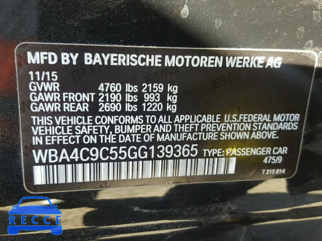 2016 BMW 428 XI WBA4C9C55GG139365 image 9