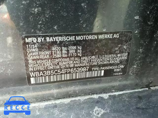 2015 BMW 328 XI SUL WBA3B5C54FP653987 зображення 9
