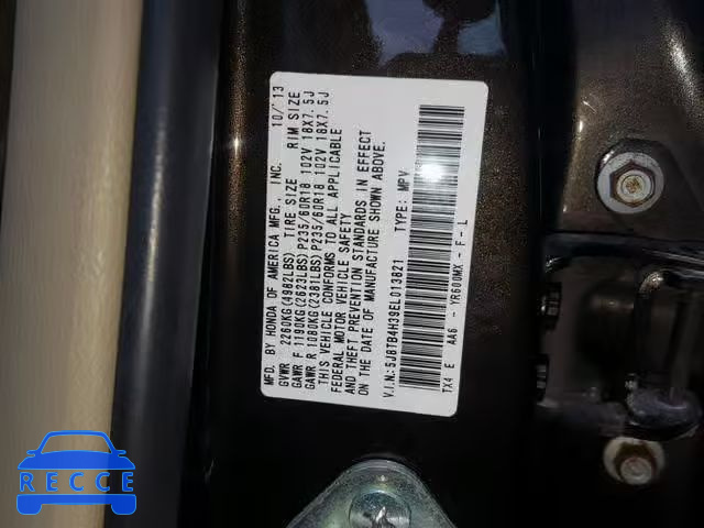 2014 ACURA RDX BASE 5J8TB4H39EL013821 image 9