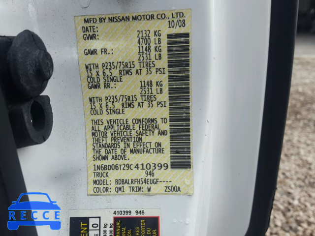 2009 NISSAN FRONTIER K 1N6BD06T29C410399 Bild 9