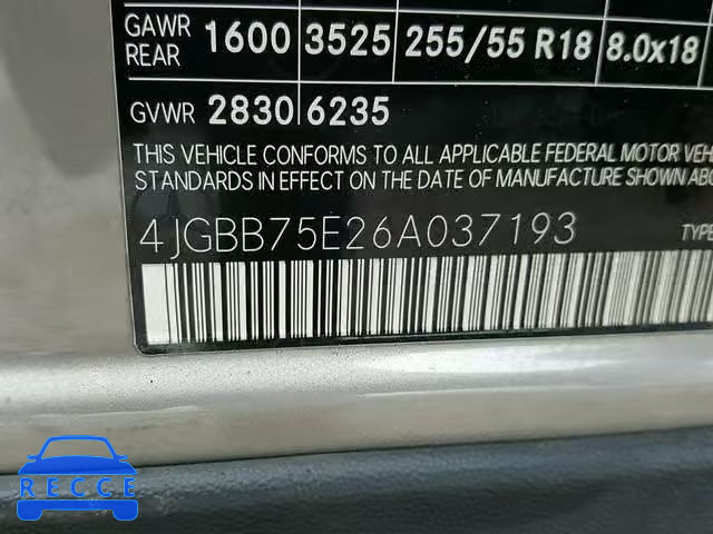 2006 MERCEDES-BENZ ML 500 4JGBB75E26A037193 image 9