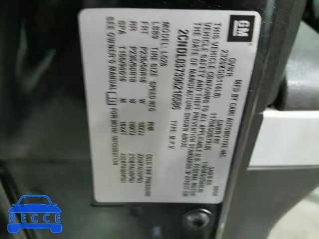 2009 CHEVROLET EQUINOX SP 2CNDL037396216586 image 9