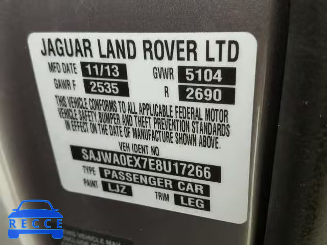 2014 JAGUAR XF SAJWA0EX7E8U17266 image 9