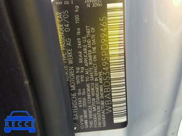 2005 BMW 330 CI WBABD53495PD99465 image 9