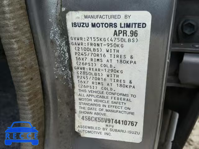 1996 HONDA PASSPORT E 4S6CK58V9T4410767 image 9