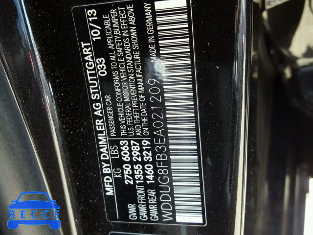 2014 MERCEDES-BENZ S 550 4MAT WDDUG8FB3EA021209 image 9