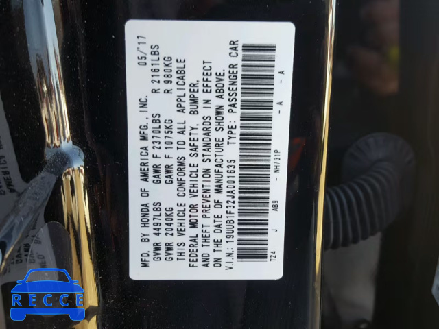 2018 ACURA TLX 19UUB1F32JA001635 image 9