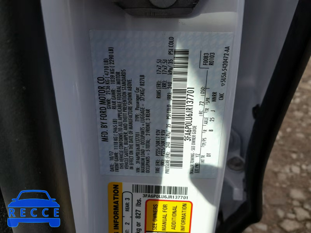 2018 FORD FUSION SE 3FA6P0LU6JR137701 image 9