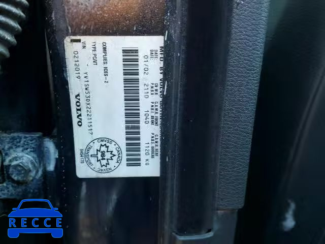2002 VOLVO V70 T5 TUR YV1SW53DX22211517 image 9