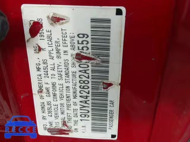 2002 ACURA 3.2CL TYPE 19UYA42682A000559 image 9