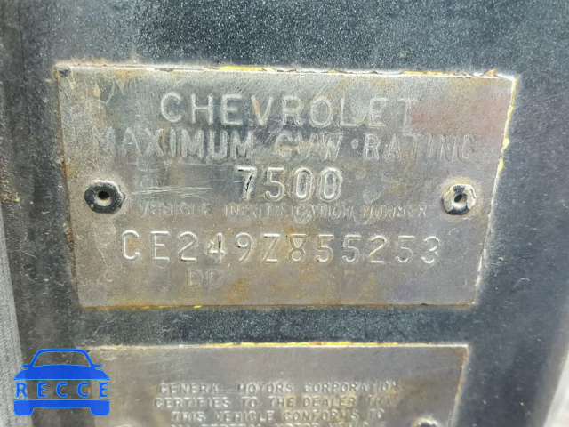 1969 CHEVROLET C20 CE249Z855253 зображення 9