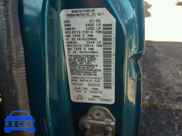 1996 NISSAN TRUCK KING 1N6SD16S1TC374547 image 9