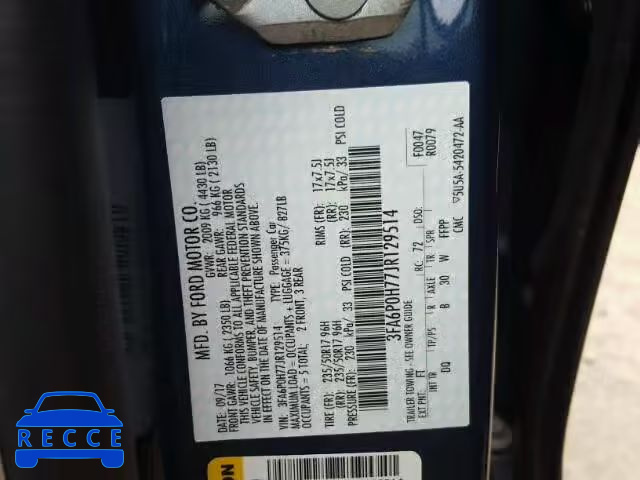 2018 FORD FUSION SE 3FA6P0H77JR129514 image 9