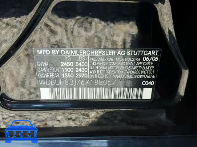 2006 MERCEDES-BENZ E 500 4MAT WDBUH83J76X188057 зображення 9