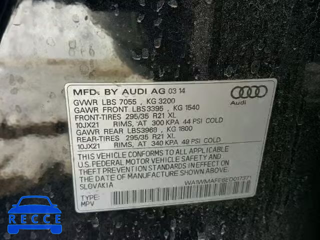 2014 AUDI Q7 PRESTIG WA1WMAFE6ED017371 image 9