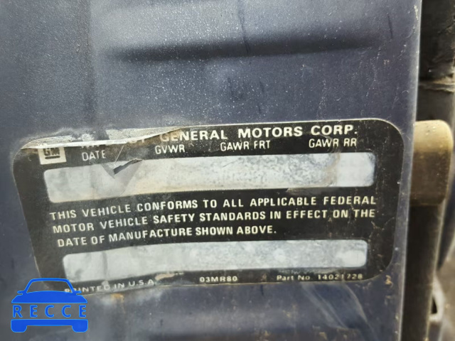 1983 CHEVROLET EL CAMINO 1GCCW80HXDR166558 image 9