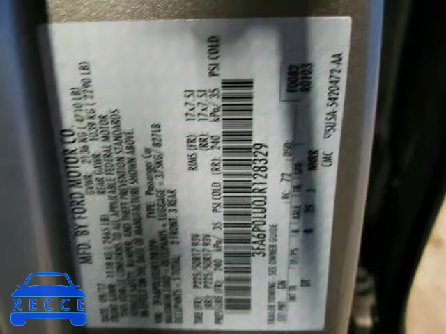 2018 FORD FUSION SE 3FA6P0LU0JR128329 image 9