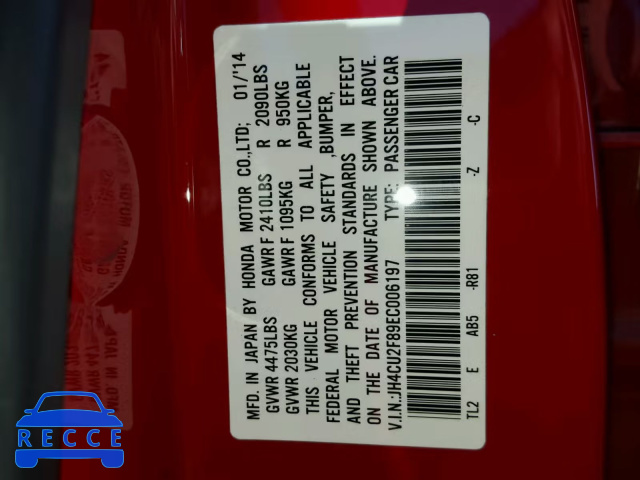 2014 ACURA TSX SE JH4CU2F89EC006197 image 9