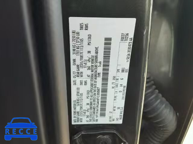 2017 FORD F150 RAPTO 1FTFW1RG4HFC35587 image 9