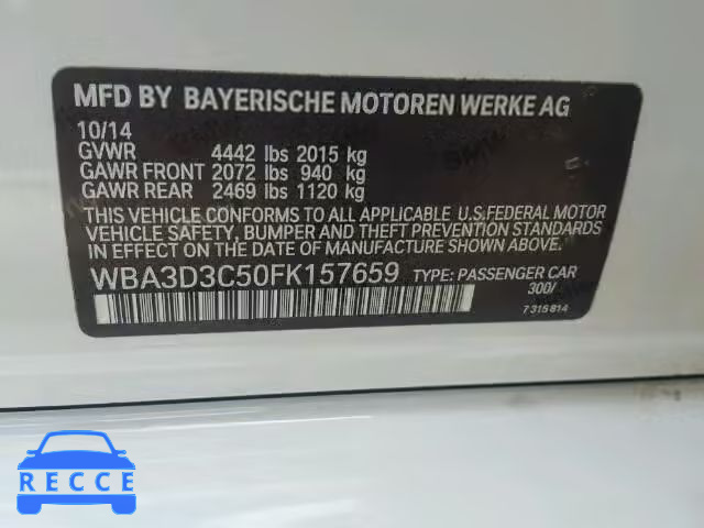 2015 BMW 328 D WBA3D3C50FK157659 зображення 9