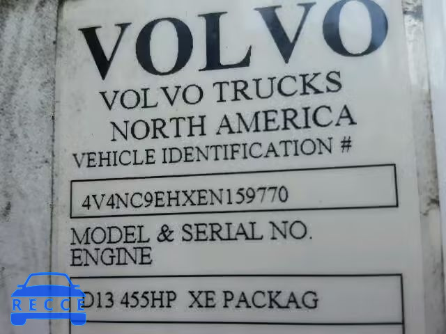 2014 VOLVO VN VNL 4V4NC9EHXEN159770 зображення 9