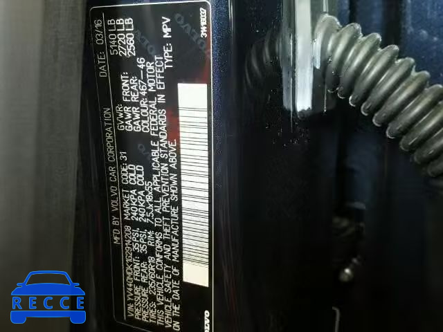 2016 VOLVO XC60 T5 YV440MDK1G2914208 image 9