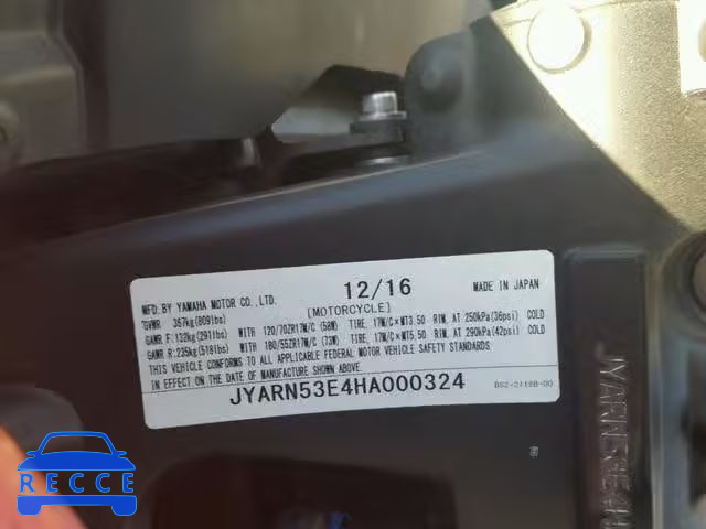 2017 YAMAHA FZ09 JYARN53E4HA000324 image 9